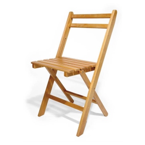 silla plegable de madera
